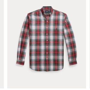 Plaid Brushed Oxford Shirt size small